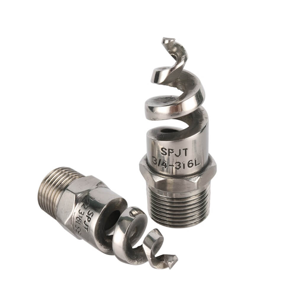 Spiral full cone spray nozzles